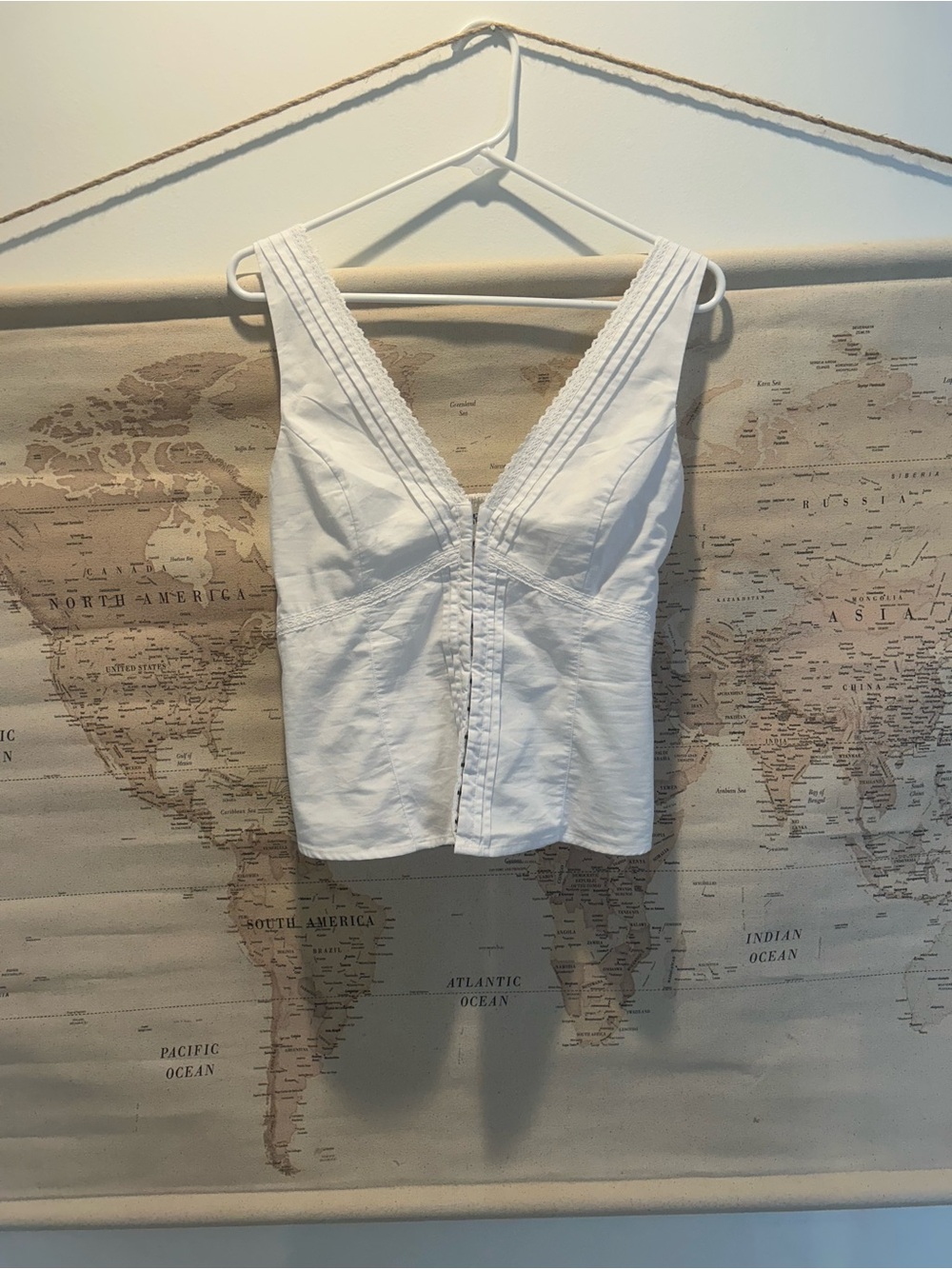 Hollister New With Tags, White V-Neck Cotton Tank Top